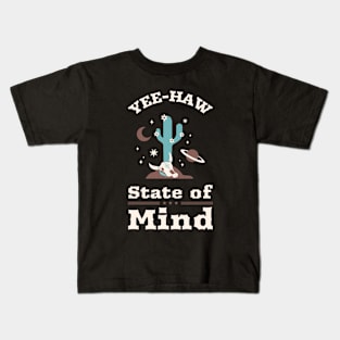 Yee-Haw State Of Mind Design Kids T-Shirt